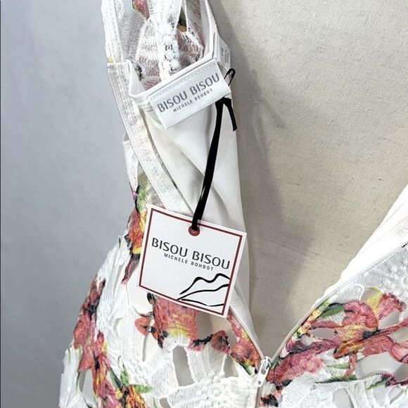 PLUS SIZE NWT Bisou Bisou floral lace sleeveless dress - Picture 7 of 7